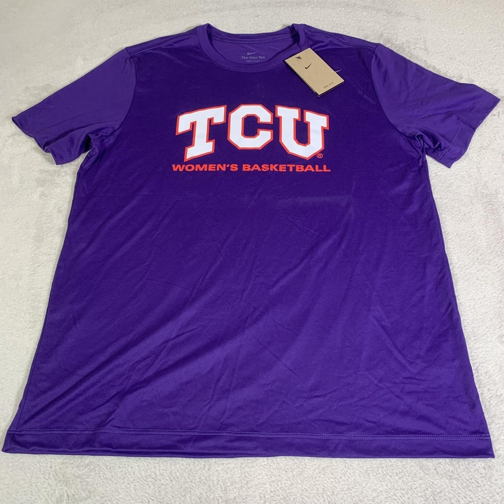 TCU Horned Frogs Shirt Mens Large Purple NCAA Womens Basketball Nike Dri-FIT NEW